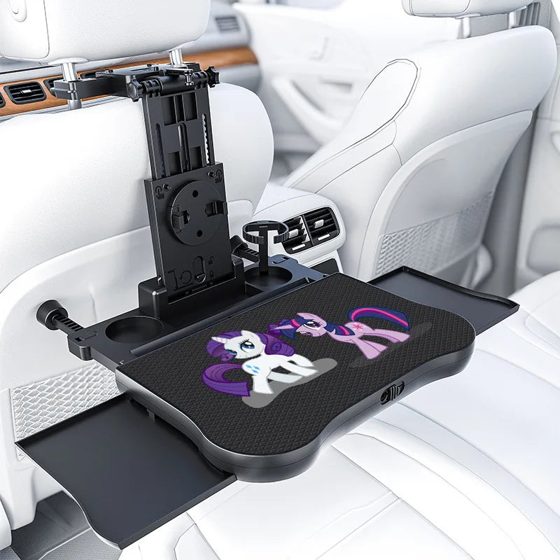 360 °   Table rotative pour plateau de voiture – Support de siège arrière en ABS, porte-ordinateur portable et porte-boissons pour les voyages sur route