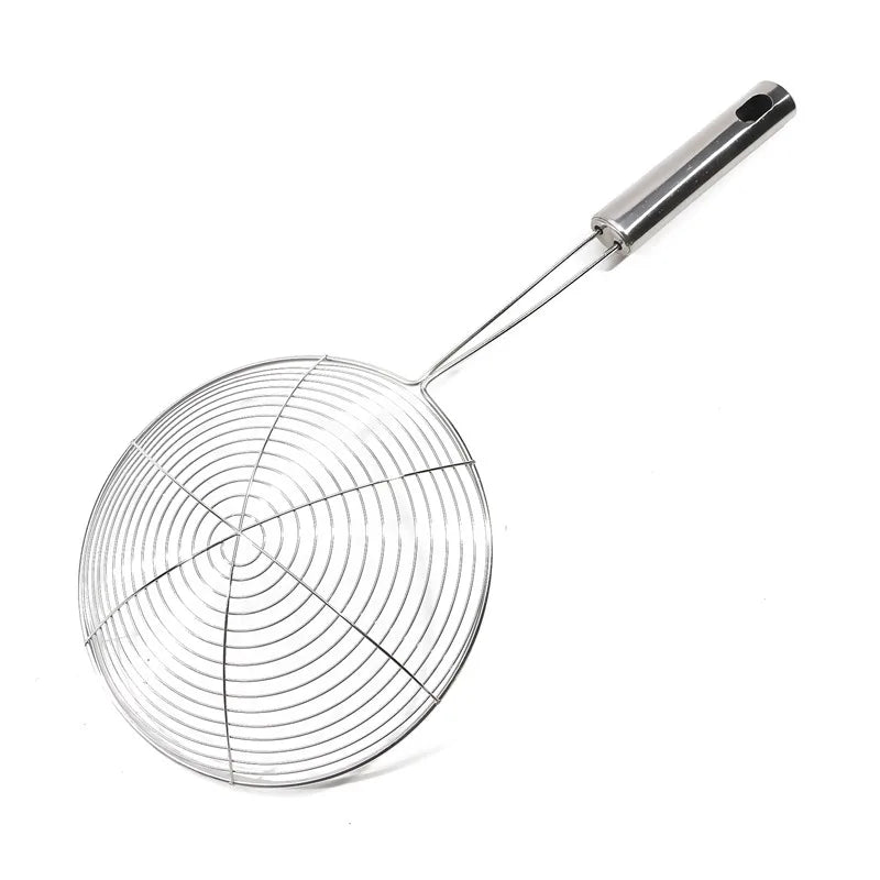 Stainless Steel Frying Colander, French Fry Spoon, Wire Mesh Skimmer, Strainer, Fryer Spoon, Sieve, Kitchen Supplies, 1/3/5 Pcs