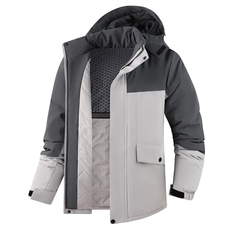 Veste d'hiver épaisse et imperméable pour homme, coupe-vent, chapeau détachable, multi-poches, coupe-vent de travail, Safari
