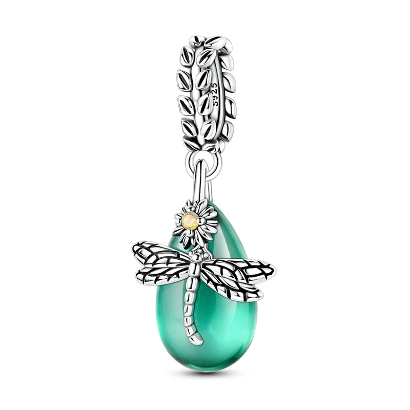 Breloques en argent Sterling 925, pendentifs en perles, arbre de vie, tortue, amour, pierres précieuses, tournesol, pour femmes, Bracelet, bijoux cadeau, nouvelle collection