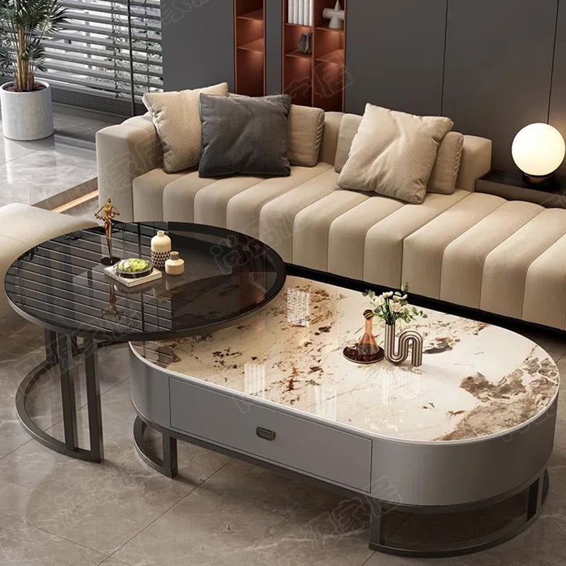 Tables basses extensibles rondes modernes — minimalistes, design livre, meubles salon