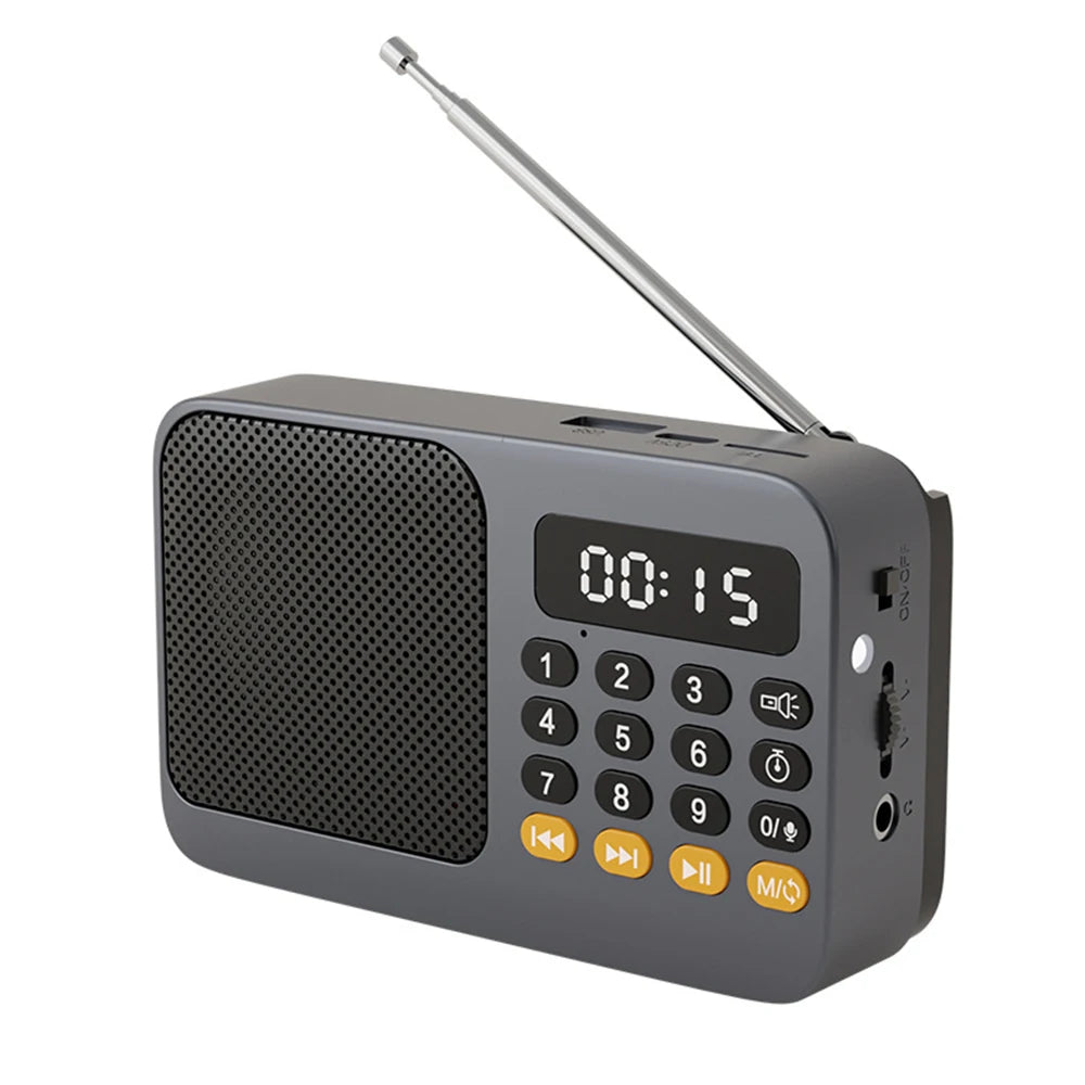 Radio FM Portable Bluetooth 5.0, petite boîte de son rechargeable d'urgence, Mini haut-parleur Vintage, lecteur Mp3, Support carte TF, lecteur USB