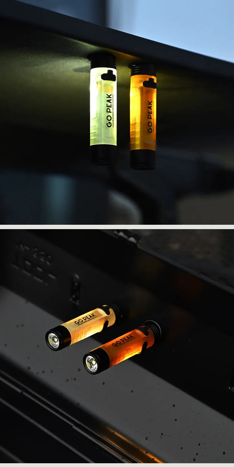 GOPEAK poche Mini lampe de poche extérieure clé pince capuchon ambiant Led longue Endurance secours en cas de catastrophe d'urgence 5050 petite lumière
