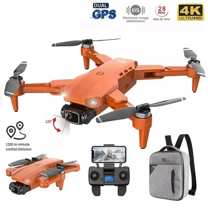 Drone professionnel 4K 5G GPS — double caméra, sans brosse, pliable, quadrirotor RC, distance 1,2 km