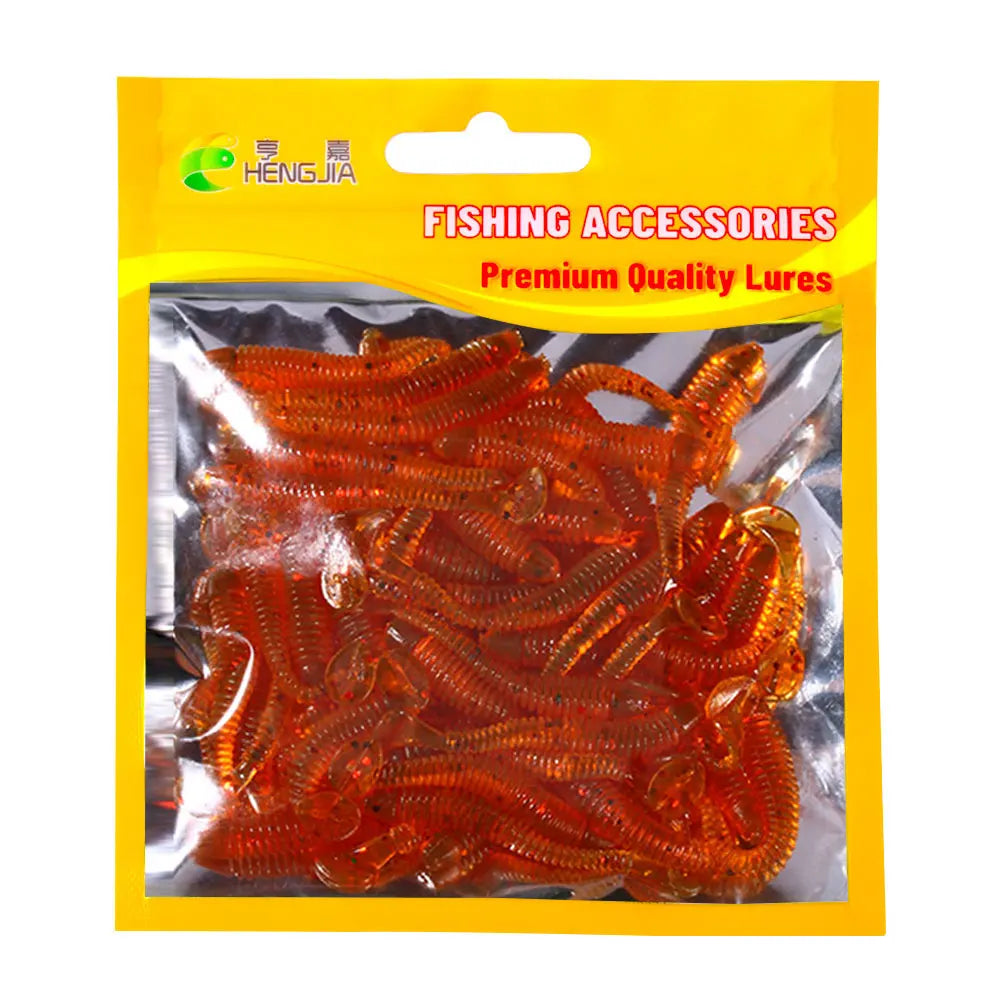 Leurre souple en silicone 4,5 cm avec queue en T — nageur, pêche carpe, black-bass, brochet