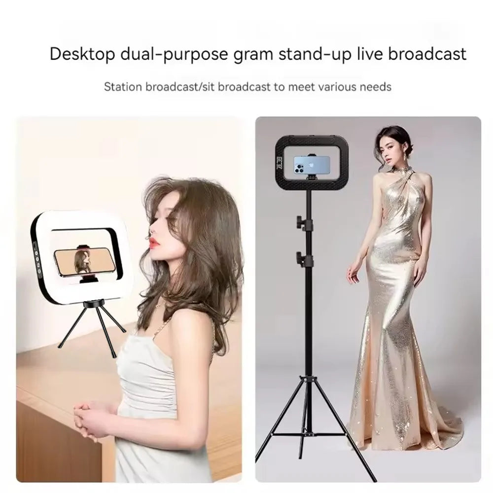 Anneau LED rechargeable portable — selfie, diffusion en direct, photographie, bureau