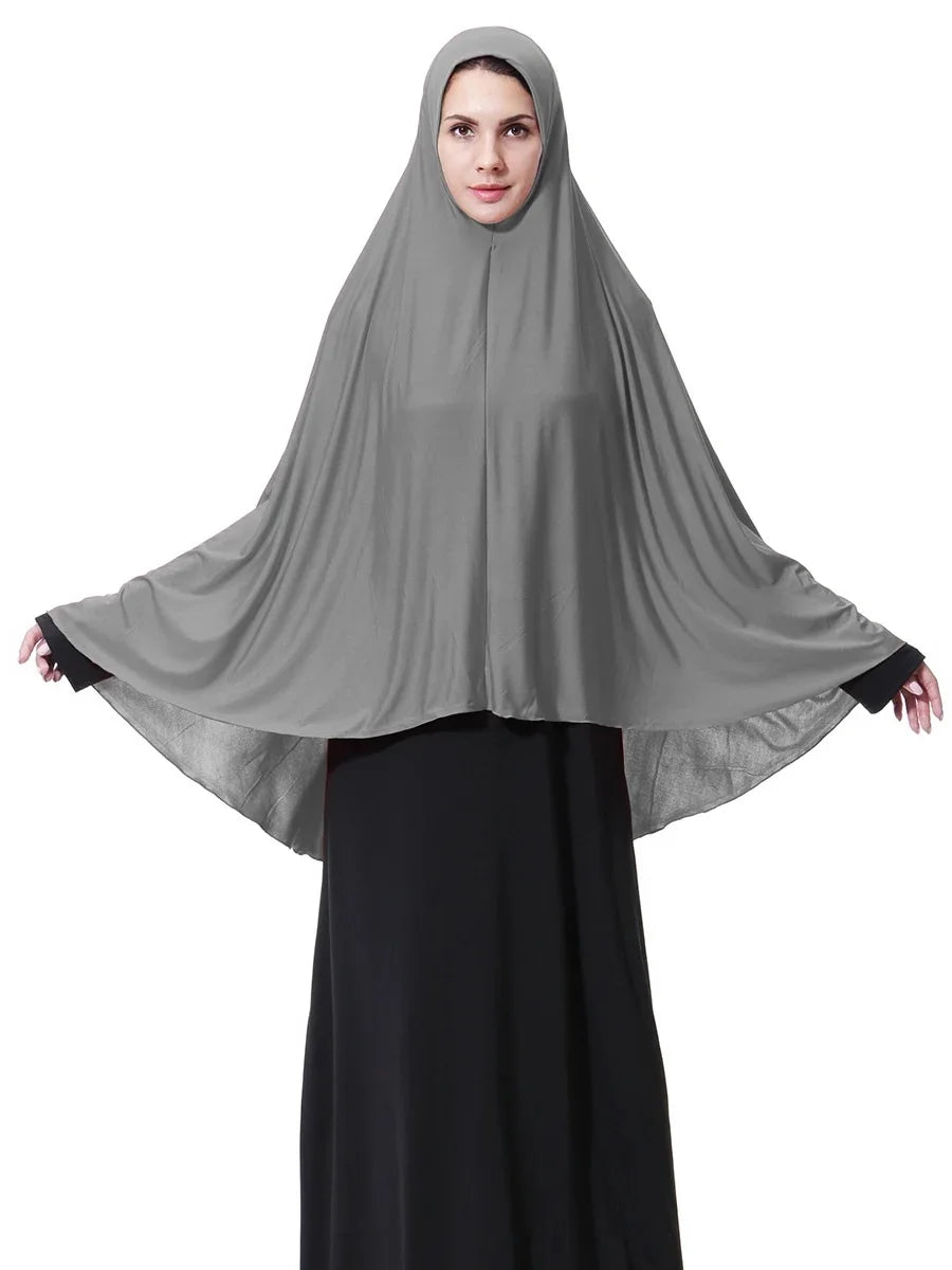 Femmes Khimar instantané Hijab modeste musulman islamique Ramadan doux léger Jersey Hijab longue écharpe Amira prière Abaya Jilbab