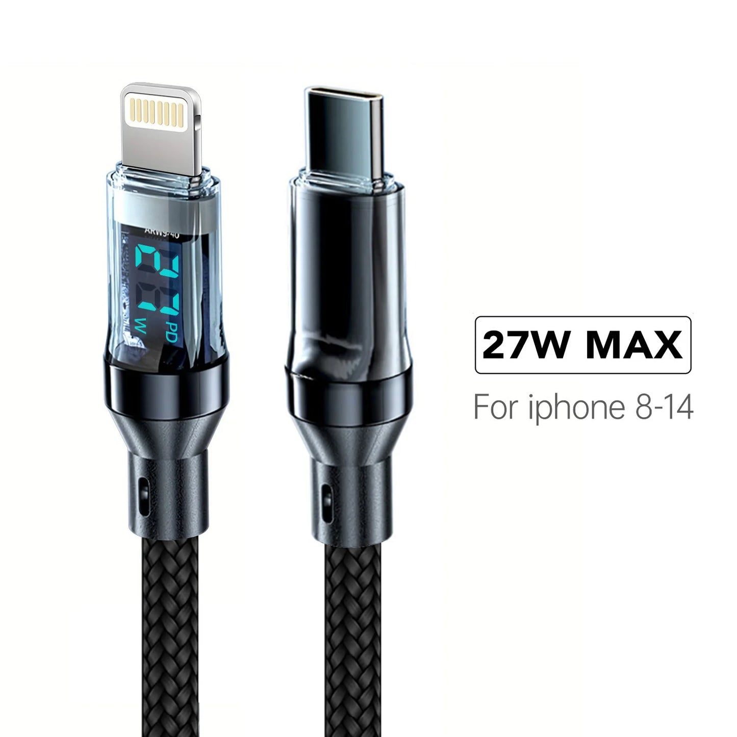 Câble USB Type-C charge ultra rapide 120W — transfert de données, compatible Lightning