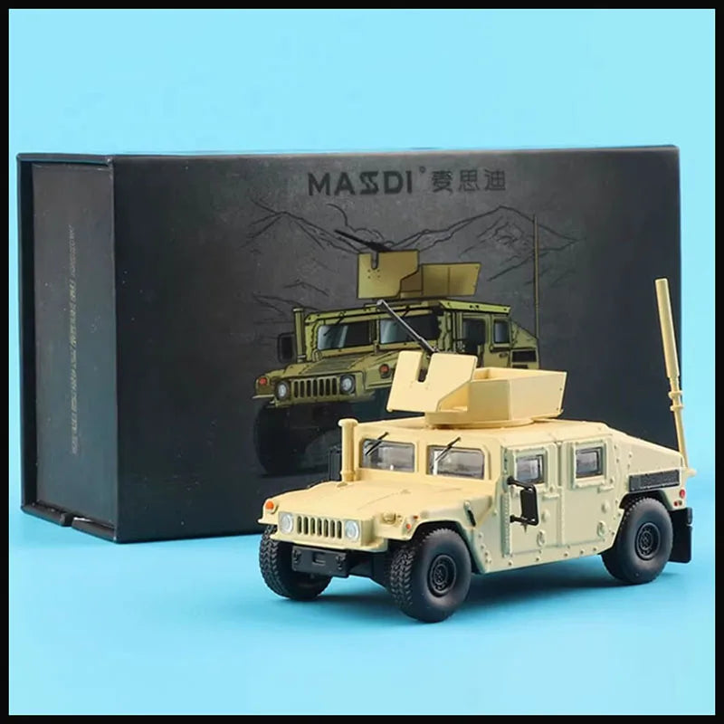 MASSDI 1/64 H1 M1151/Tanque tigre modelo militar de aleación para coche, colección clásica para adultos, exhibición, regalo, juguete para niño
