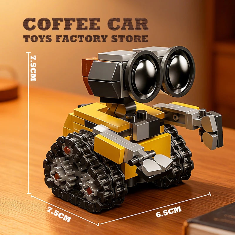 Mini MOC Space Robot, Building Bricks, Toys, Tracked Bot Model, Classic Film, Sci-Fi Blocks, Dolls for Kids and Adults, Christmas Gifts, 217 Pieces