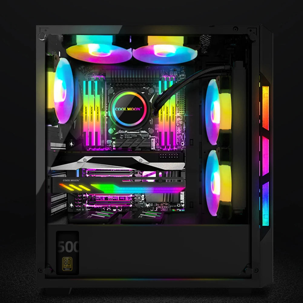 COl'hyMOON-Support de carte vidéo pour ordinateur, support GPU horizontal GT8, support de boîtier PC, kit de refroidissement, 5V ARGB