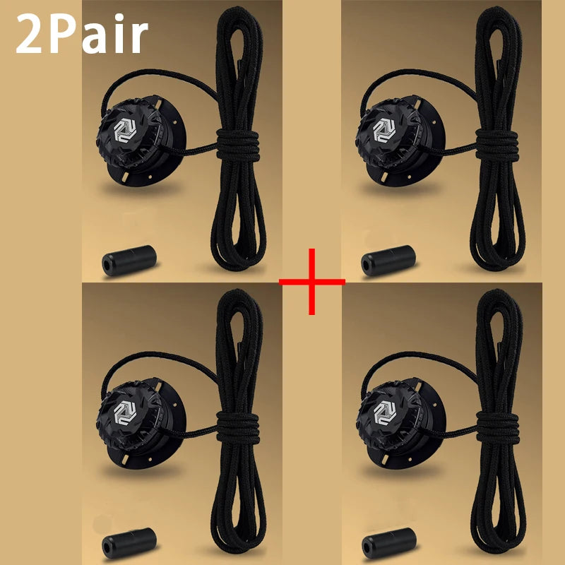Lacets pivotants à boucle automatique, sans attaches, pour baskets d'enfants et d'adultes, accessoires de chaussures, 1 paire/2 paires