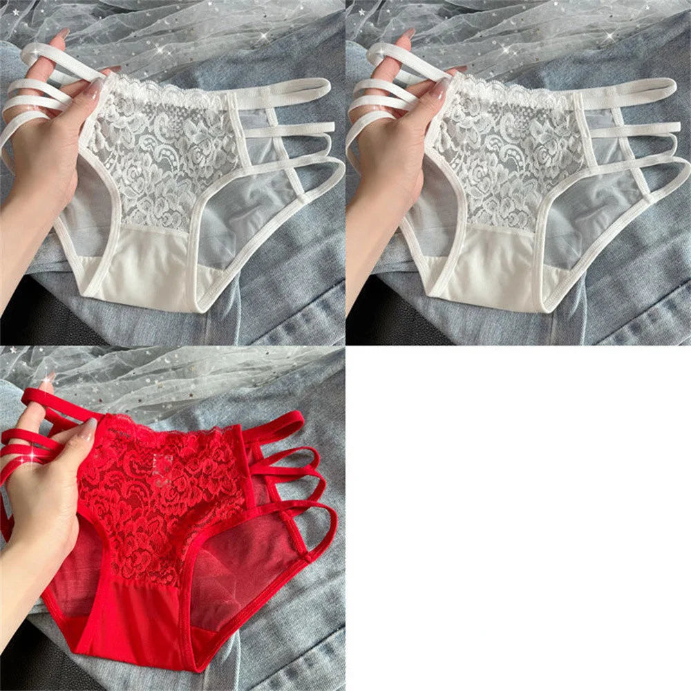 Culottes en Dentelle Femme — Lot de 3 Pièces Lingerie