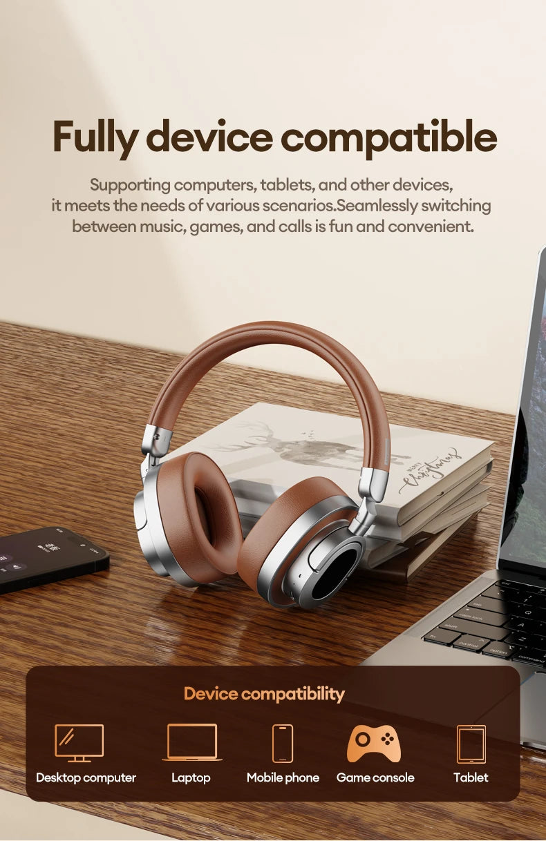 Écouteurs Bluetooth 6.0 sans fil — HD, ENC antibruit, HiFi, ultra faible latence, jeu