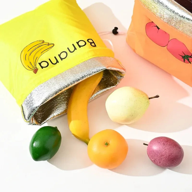 ‌ "Bouche de conservation isotherme – Organisateur de rangement réutilisable pour bananes, laitues et légumes (fermeture à cordon)"
