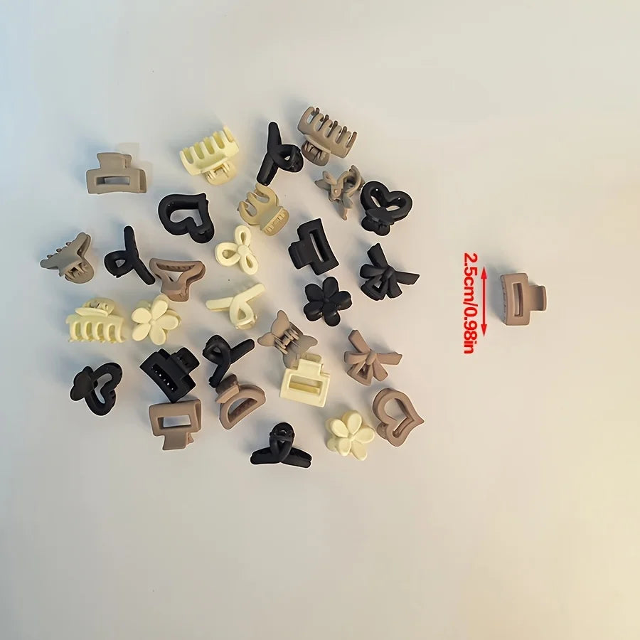 Paquete de 5/10/20/30 mini pinzas para el pelo de color beige surtidas, bonitos accesorios para niñas - Perfectas para el uso diario, ocasiones especiales o regalos de viaje