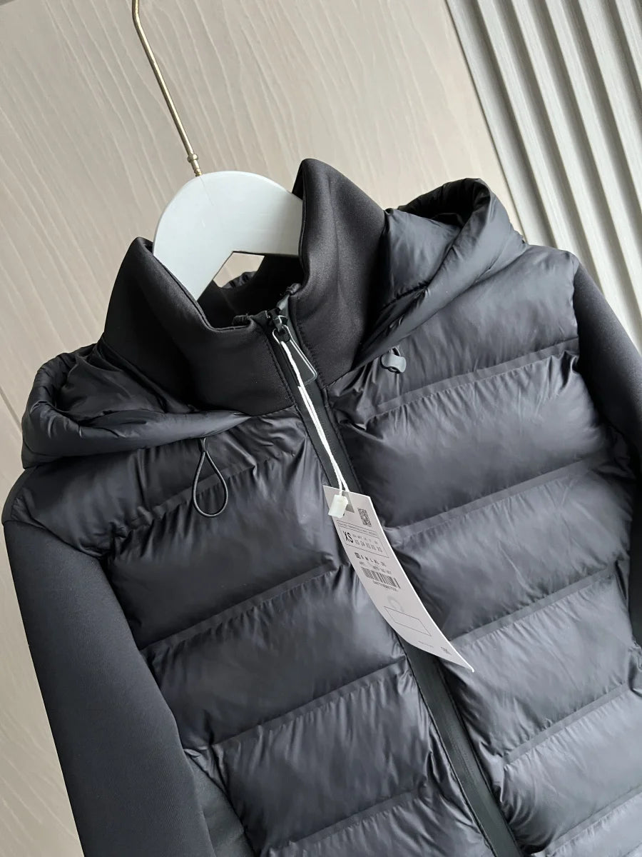 2025 hiver nouveauté doudoune chaude légère pour femme avec manches longues et manteau de sport à capuche avec fermeture éclair 4391742