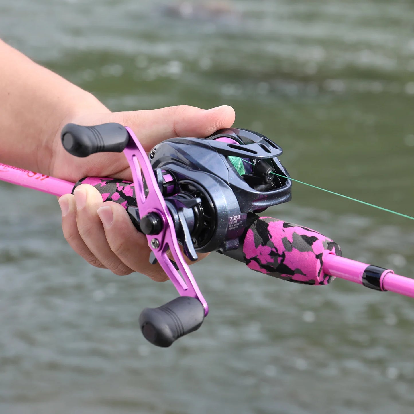 Sougayilang leurre pêche Combo 5 Sections 170CM canne à pêche en Fiber de carbone et 8 + 1BB Baitcasting moulinet voyage ensemble de pêche Pesca