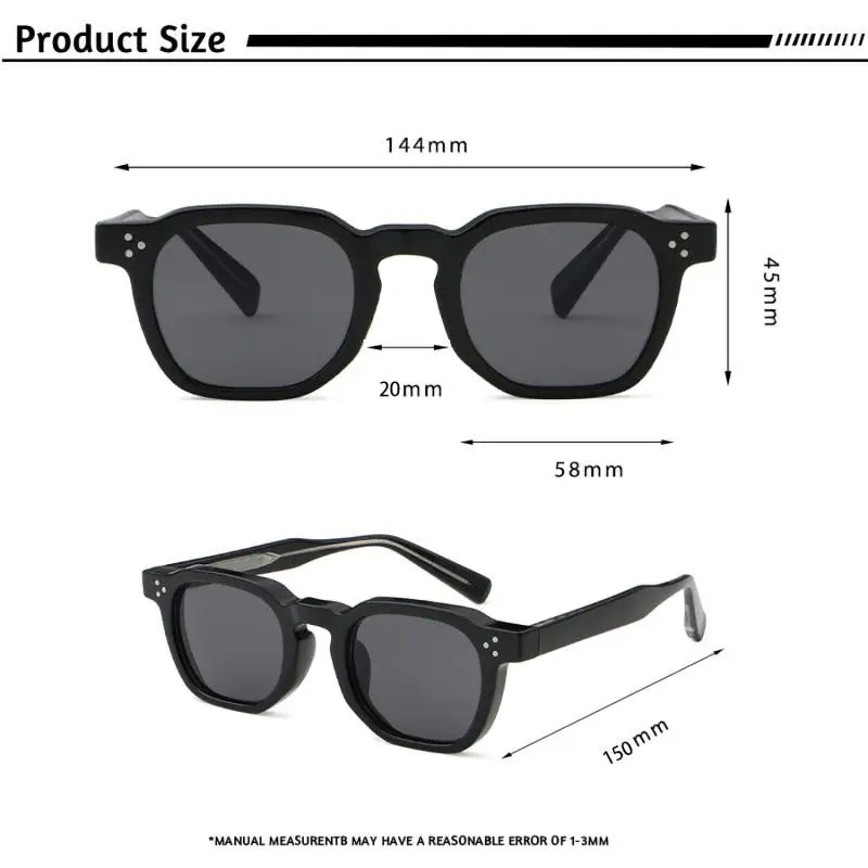 Lunettes de soleil carrées rétro pour hommes — mode punk, femmes, voyage, UV400, lot 1/2/3 pièces