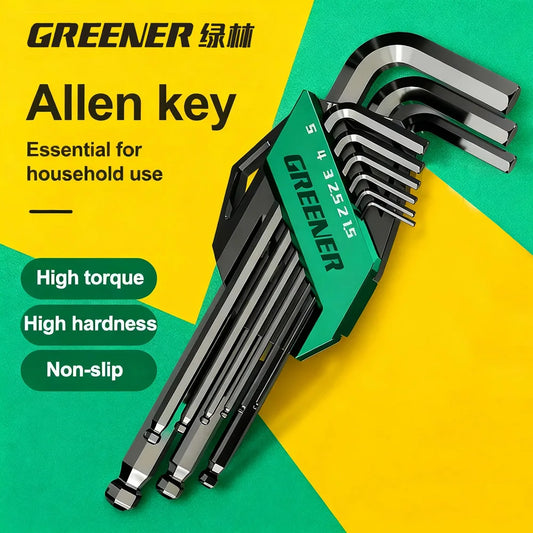 GREENERY – clé arc-en-ciel étendue, ensemble de clés Allen, clé hexagonale, outil multifonctionnel à bras court, clé universelle