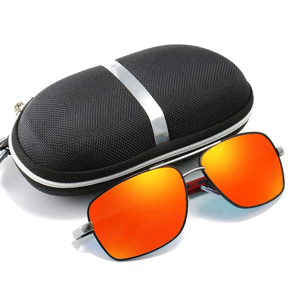 Lunettes de Soleil Femme Polarisées Dégradé — Lentille Carrée, Rétro, Conduite