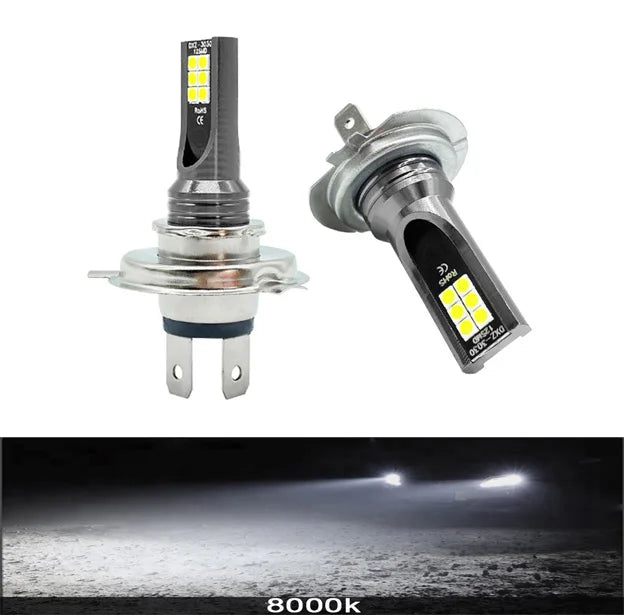 Super bright LED bulb for car and motorcycle, automatic fog lights, sauna light, H4, H7, H1, H3, H8, H9, H11, 9005, 9006, HB3, HB4, 12V, 24V, 80W, 2 pieces