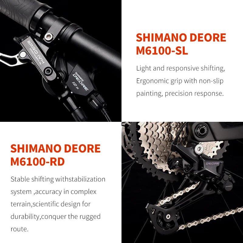 SAVA Denon 612 Carbon Fiber 12-Speed 27.5-inch Full Shock 21-Speed Shimano M6100 Kit MTB Wheel Size
