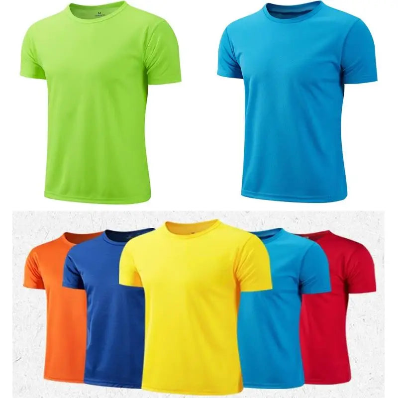 Camisetas de deporte de manga corta de secado rápido para hombre y mujer, camisetas de gimnasia, fitness, entrenamiento, correr, camisetas deportivas transpirables para adolescentes