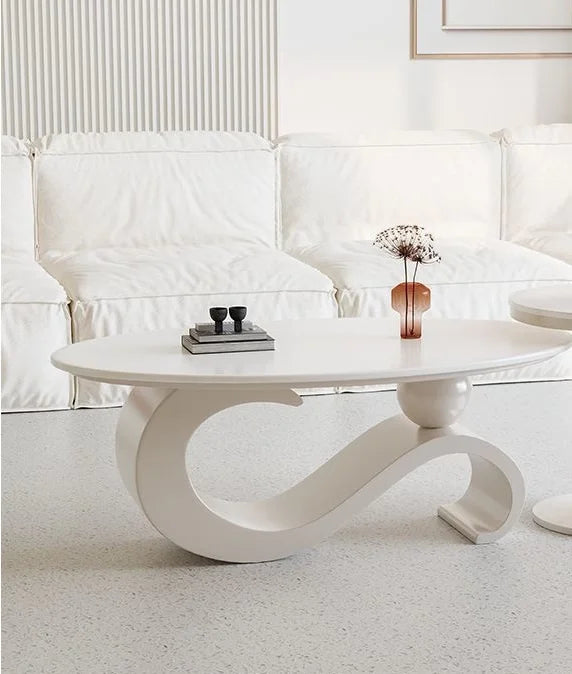 Mid-Century Retro Coffee Table, Oval Luxury, Nordic, Aesthetic, Classic, Living Room Low Table, Home Furniture