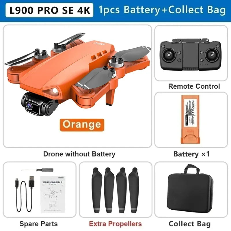 L900 Pro SE MAX 4K GPS Drone, Professional HD 5G WIFI 360° Dual Camera Brushless Motor Obstacle Avoidance RC FPV Quadcopter Drone