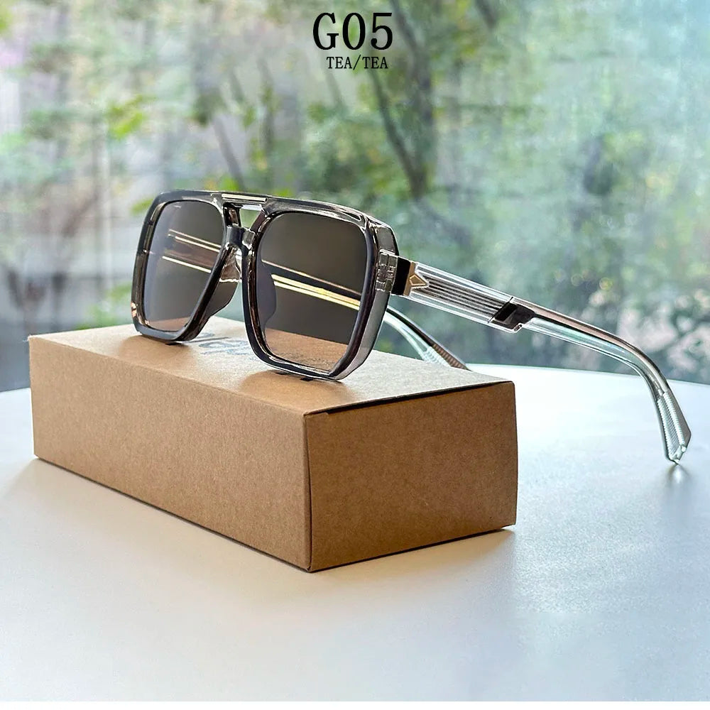 Lunettes de soleil carrées pour femmes à la mode — vintage, hommes, 2026