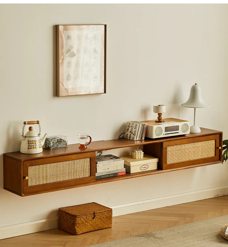 Meuble TV Vintage Style Classique — Support Mural, Décoration Salon