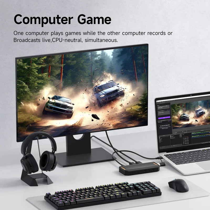 Carte de capture vidéo 4K Hagibis pour le streaming et le gaming, prise en charge VRR RGB HDR, transmission directe pour Switch2 Xbox PS5/4, diffusion en direct de la caméra