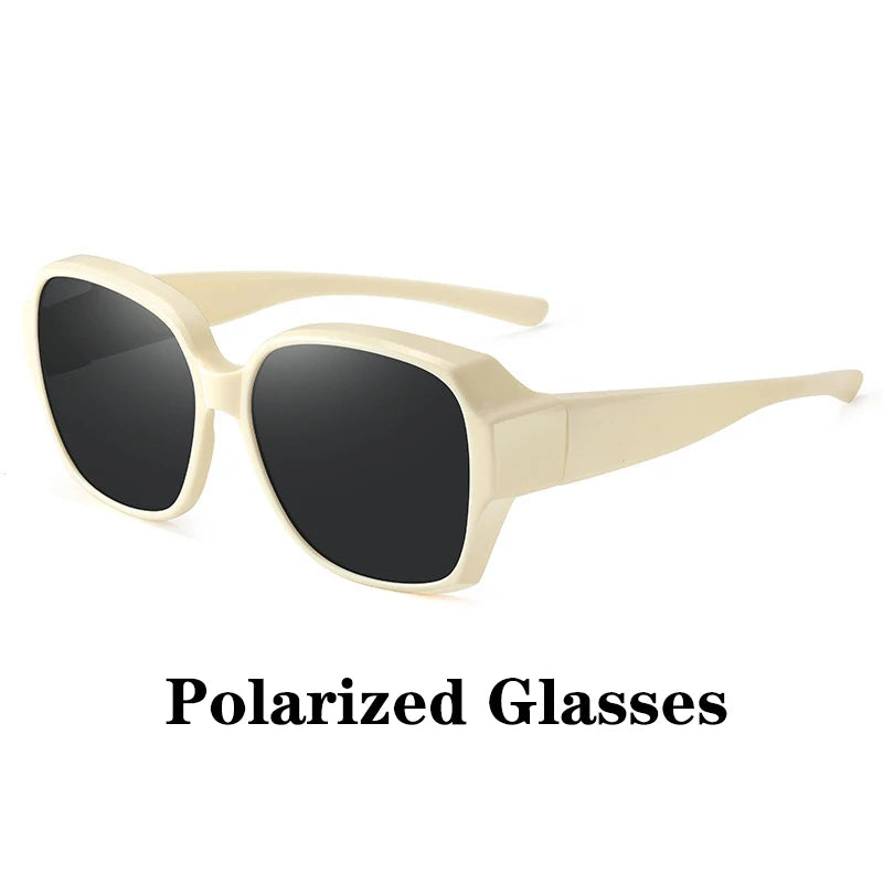 Lunettes de soleil polarisées rondes à la mode, couverture sur myopie, lunettes de Prescription portables pour hommes et femmes, Vintage, pour la pêche et la conduite