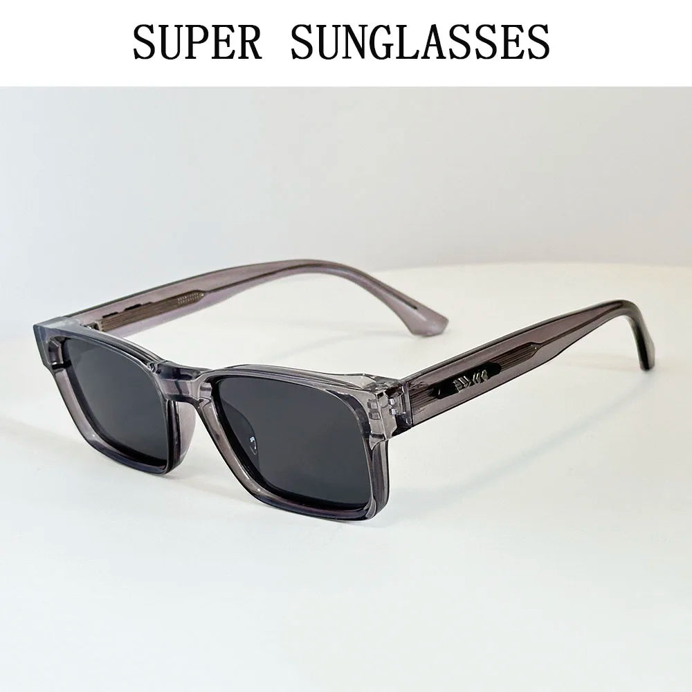 Lunettes de soleil polarisées hommes vintage carrées — protection solaire, femmes, mode