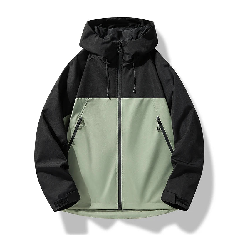 Spring Autumn Men Casual Jackets Sport Windproof Waterproof Hooded Outerwear Coats Solid Fashion Outdoor Zippers Couple Jacket
