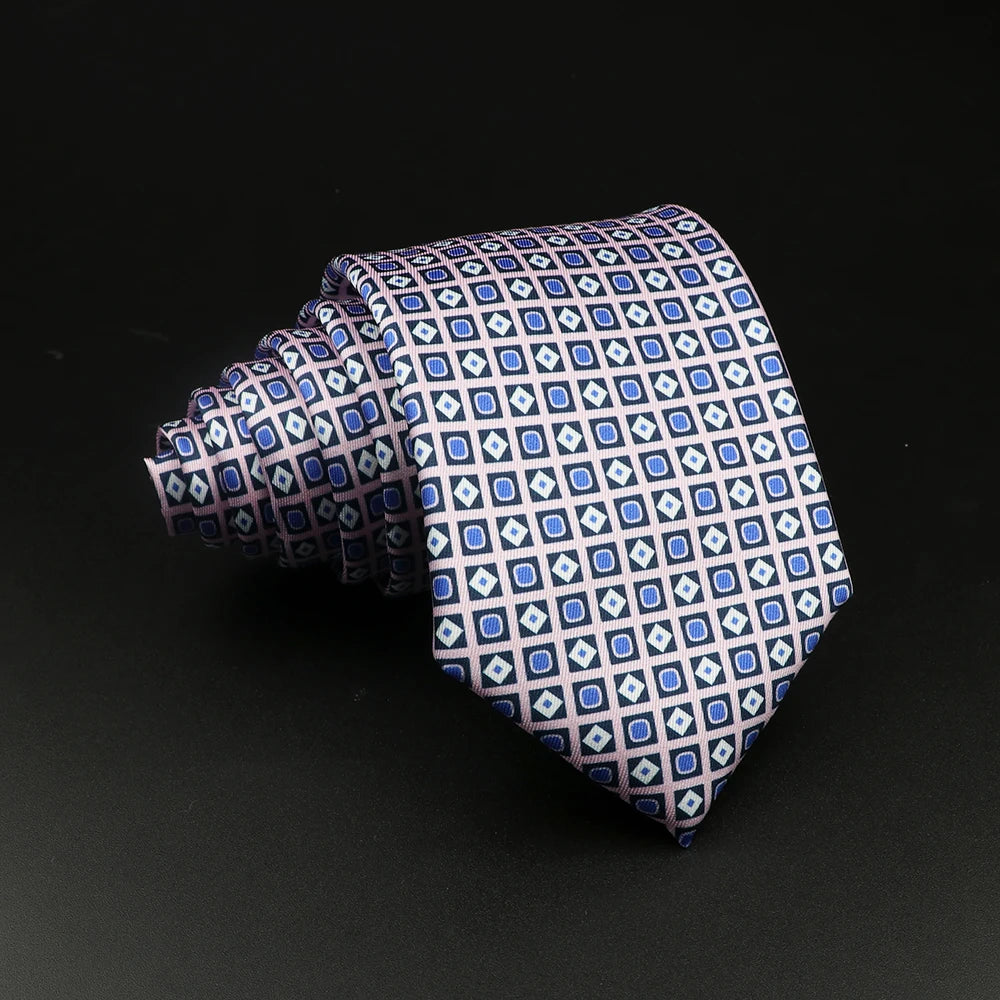 51 Estilos hombres corbatas de seda Jacquard a rayas a cuadros corbata floral accesorios uso diario camisa traje corbata regalo de fiesta de boda