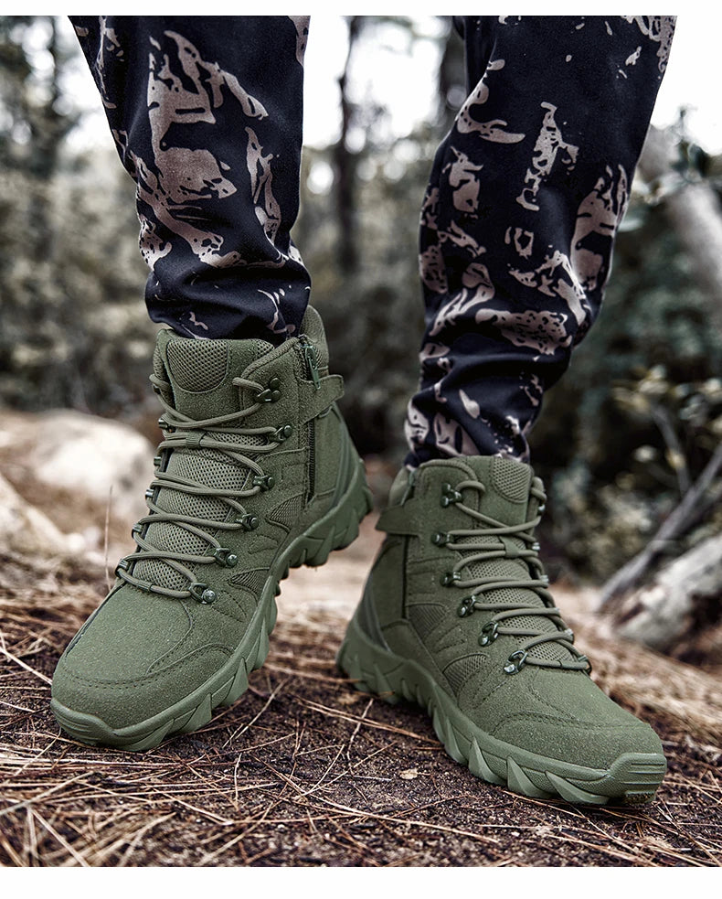 Tactiques améliorées bottes d'entraînement de Combat mâle en plein air Camping Anti-usure réponse rapide chaussures de randonnée pêche chasse baskets hommes