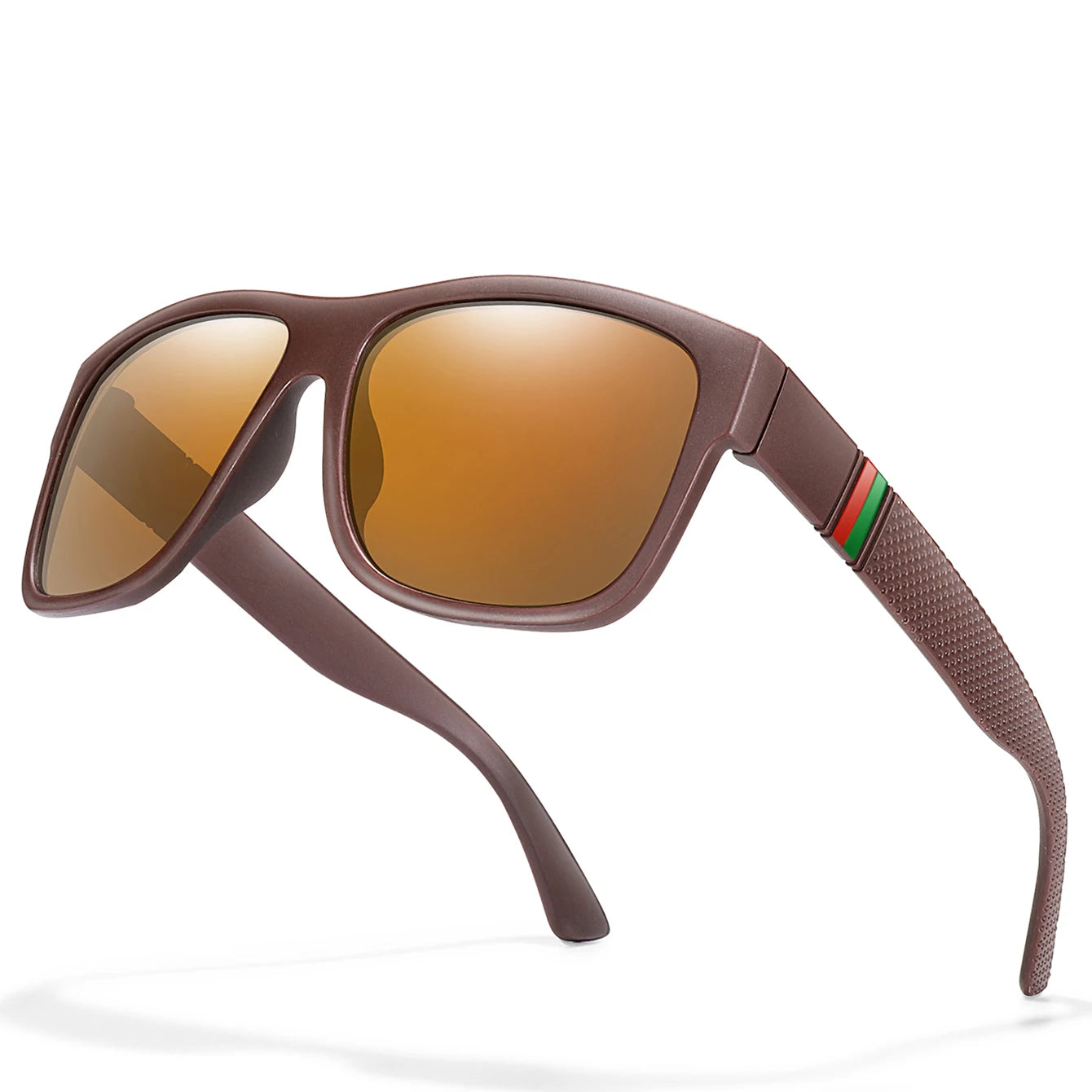 Lunettes de soleil polarisées carrées pour hommes, marque classique, pour la pêche, la conduite en plein air, le cyclisme, la course, Vintage, grand cadre, UV400