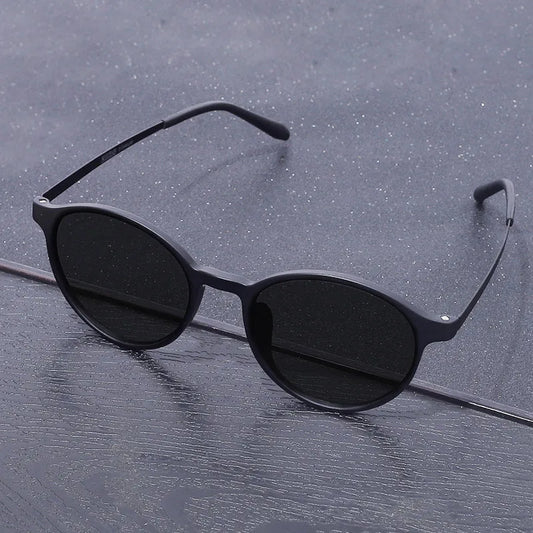 Lunettes de soleil rondes rétro pour femmes et hommes — alliage de titane, UV400
