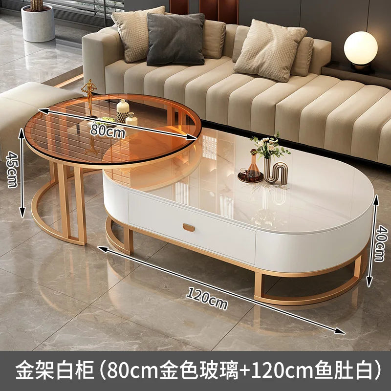 Tables basses extensibles rondes modernes — minimalistes, design livre, meubles salon