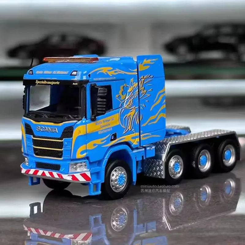 Modèle militaire 1/64 en alliage — camion de remorquage, véhicule tout-terrain, collection, cadeau de vacances