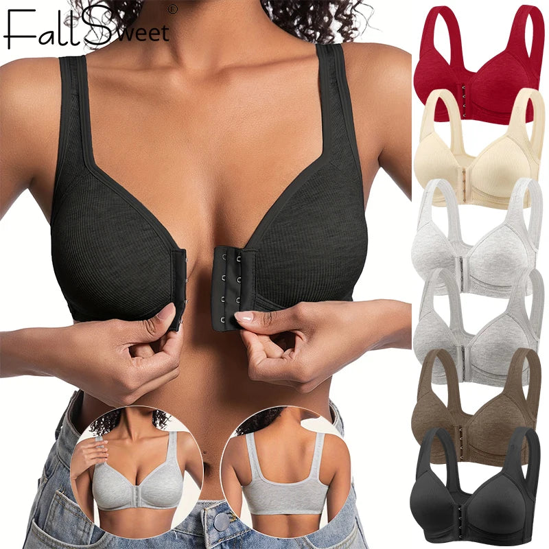Bralette Fallsweet — Fermeture Frontale, Sans Fil & Couverture Complète