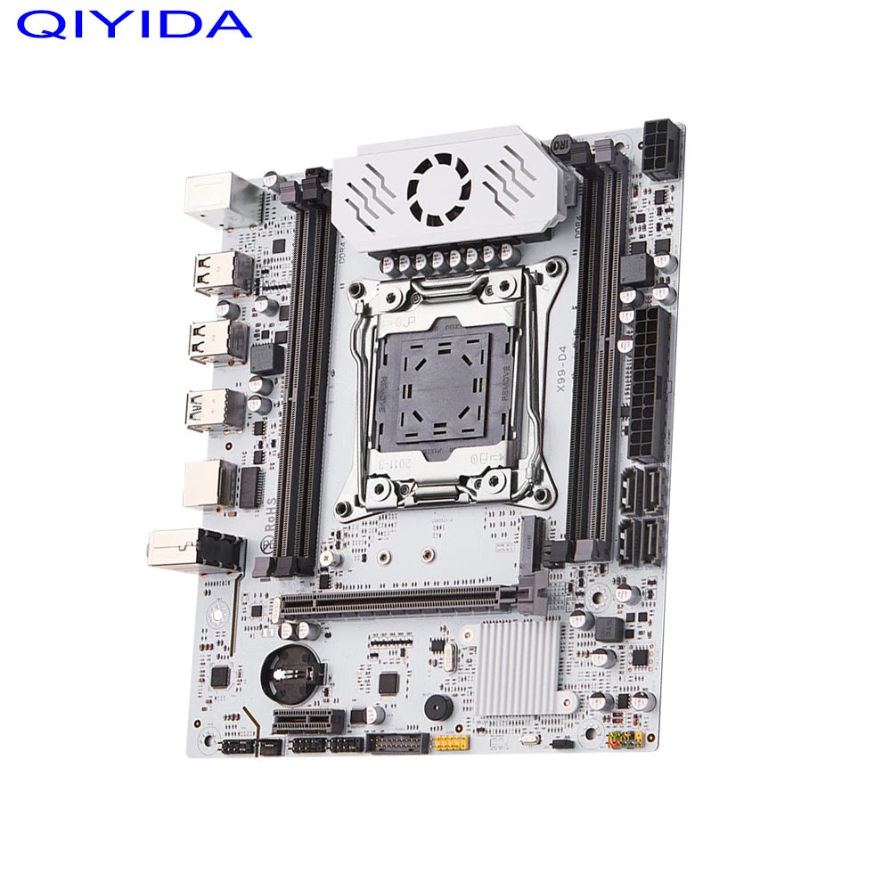 QIYIDA X99 carte mère D4 TPM2.0 LGA 2011 3 avec emplacement M.2 prise en charge X99 C612chip DDR4 mémoire SATA3.0 USB3.0 PCI16X
