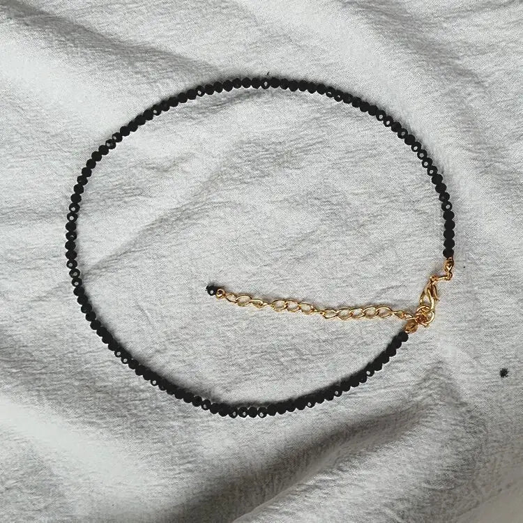 Women's Short Single Black Pearl Necklace, Fashion Brand, Ladies' Choker, Party Jewelry