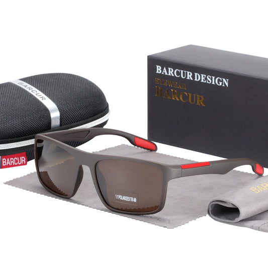 Lunettes de soleil polarisées TR90 ultralégères — vintage, carrées, homme et femme
