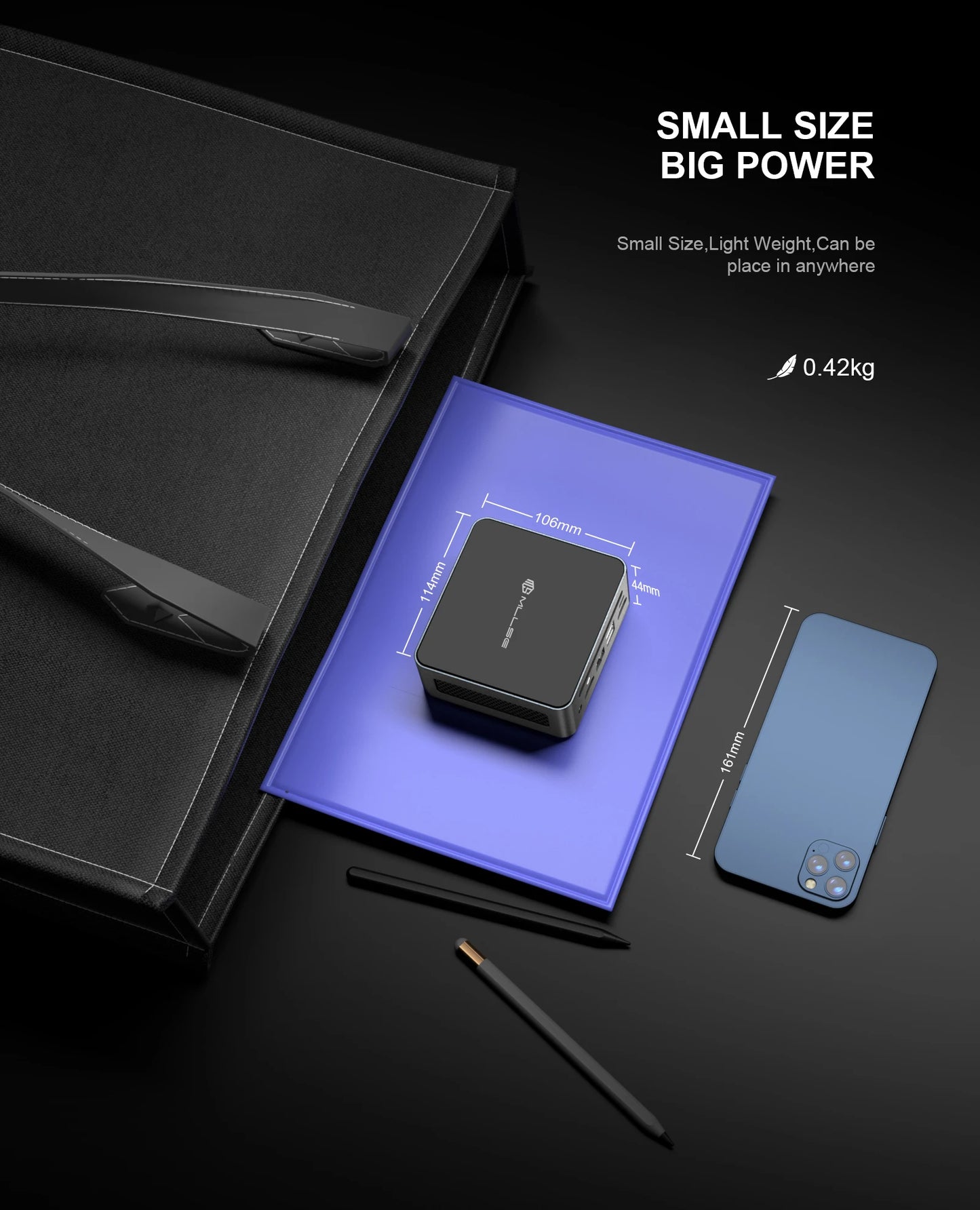 Mini PC MLLSE G1, AMD Ryzen5 5500U, DDR4 16 Go de RAM, SSD 512 Go, WiFi5, BT4.2, Windows 11 Pro, ordinateur de bureau miniature pour le jeu et le travail