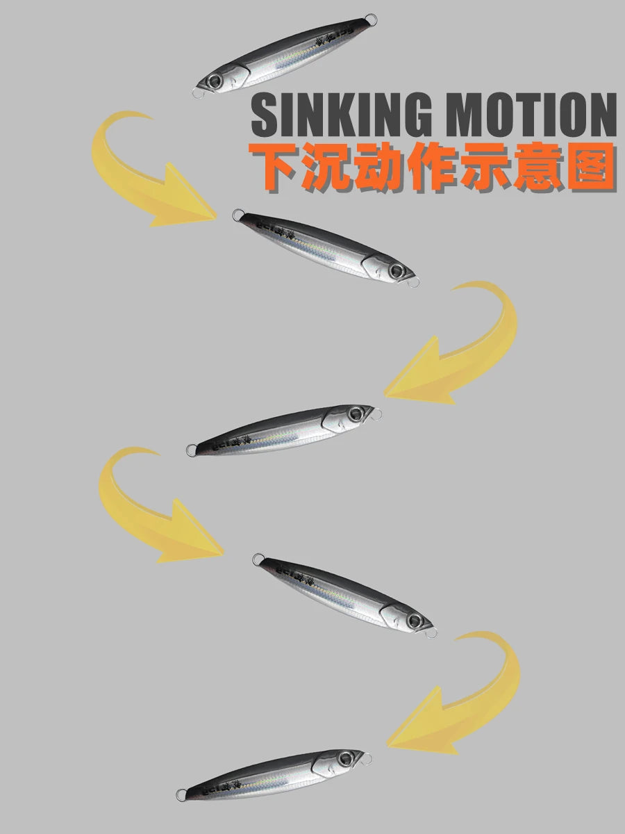 Mr JigginG – leurre métallique à coulage rapide, 10/15/20/30/40g, pour lancer de rivage d'eau salée, bar de mer, appât artificiel