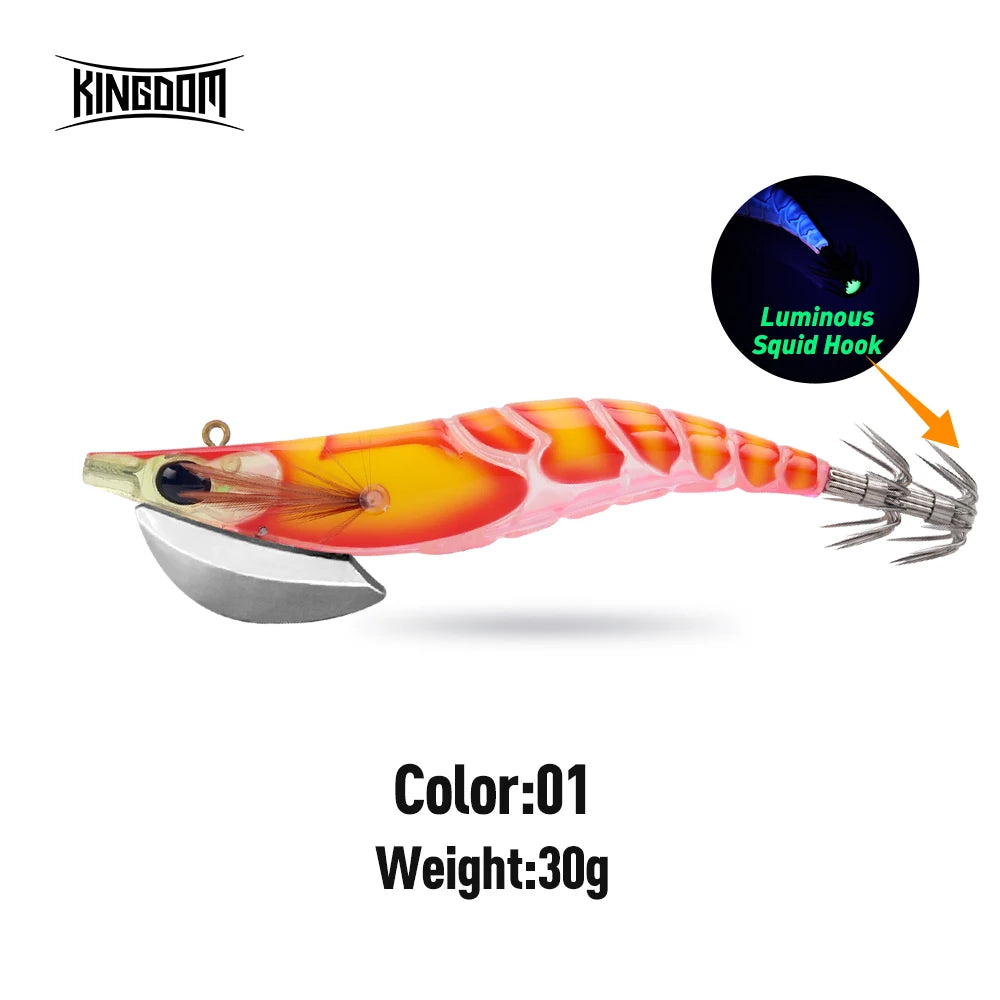 Kingdom Egi-Leurre Élcoulant à enfoncement lent, appât Élidéal pour la pêche en mer, à la turlutte, au poulpe ou à la seiche