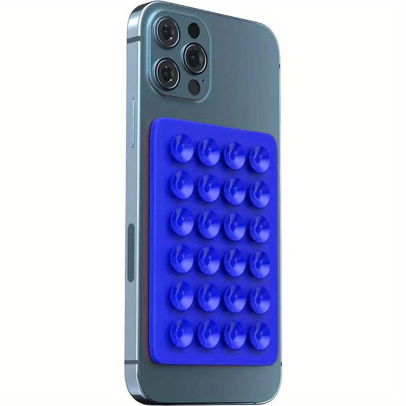 Support de téléphone à ventouse en silicone, support mural, carré, antidérapant, simple face, autocollant arrière, polymères, multifonctionnel